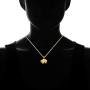 Barzel Elephant Necklace for Women, Men, Boys, and Girls 18K Gold Plated Flat Mariner/Marina 060 3MM Chain Necklace Elephant Pendant