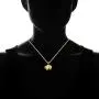 Barzel Elephant Necklace for Women, Men, Boys, and Girls 18K Gold Plated Flat Mariner/Marina 060 3MM Chain Necklace Elephant Pendant