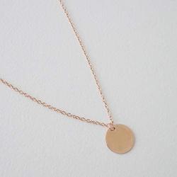 HONEYCAT Coin Disc Charm Necklace in Gold, Rose Gold, or Silver | Minimalist, Delicate Jewelry