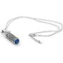 Mezuzah Necklace 925 Sterling Silver Hamsa Hand Amulet for Men and Women With a Turquoise Gemstone