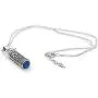 Mezuzah Necklace 925 Sterling Silver Hamsa Hand Amulet for Men and Women With a Turquoise Gemstone Mezuzah Necklace 925 Sterling Silver Hamsa Hand Amulet for Men and Women With a Turquoise Gemstone