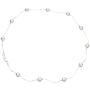 Sterling Silver Chain Station Illusion Necklace Made with Swarovski Crystal Simulated Pearls