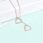 YFN Horse Gift Jewelry 925 Sterling Silver Simple Double Horse Strirrup Lariat Necklace Horse Gift for Women Girls