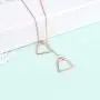YFN Horse Gift Jewelry 925 Sterling Silver Simple Double Horse Strirrup Lariat Necklace Horse Gift for Women Girls