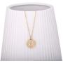 AUSIKA Dainty Medallion Cherub Pendant Necklace for Women 18k Gold Plated Chain Handmade Jewelry