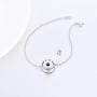 POPKIMI Sterling Silver Suflower/Rose Flower/Dog Paw Urn Cremation Bracelet Pet Ashes for Women Keepsake Jewelry