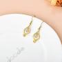 SISGEM 14K Solid Yellow Gold Infinity Love Drop Earrings Dangles for Women Moissanite Dangle Earrings Christmas Birthday Gifts for Her(Yellow, gold)