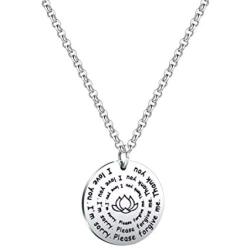Hooponopono Prayer Necklace Im Sorry Please Forgive Me Thank You I Love You Spiritual Necklace
