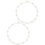 Doubnine Large Hoops Super Huge Circle Pearls Earrings Thin Dangle Gold Elegant Wedding Women Accessories Jewelry Gift for Her (90mm)