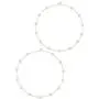 Doubnine Large Hoops Super Huge Circle Pearls Earrings Thin Dangle Gold Elegant Wedding Women Accessories Jewelry Gift for Her (90mm)