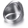 Elfasio Sigil of Lucifer Rings for Men Satanic Satan Demon Devil Symbol Stainless Steel Ring Vintage Jewelry