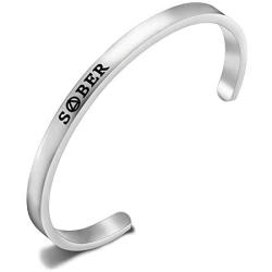 FOTAP AA Bracelet Sobriety Jewelry SBER Bracelet NA Bracelet 12 Step Sober Birthday Gift Recovery Jewelry Sponsor Gift