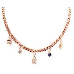 MUXI Pendant Necklace Choker Waterproof Stainless Handmade Dainty Lucky Chain Necklace for Women,Girls