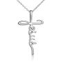 POPLYKE Faith Cross Necklace Jesus Religious Jewelry Gifts for Women