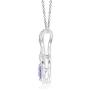 Tanzanite Infinity Heart Pendant with Diamonds (5mm Tanzanite)