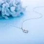 Womens 925 Sterling Silver Necklace Infinity Love Rose Gold White Gold Plated Pendant CZ Diamond Necklace Best Valentines Day