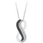 KATARINA Infinity Black and White Diamond Jewelry Set in 10K White Gold (7/8 cttw)