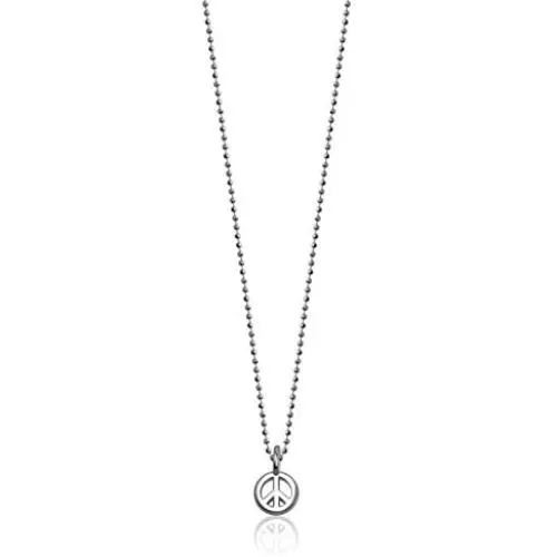 Alex Woo Mini Addition Peace Sign Chain in Sterling Silver Pendant Necklace , 16'' Alex Woo Mini Addition Peace Sign Chain in Sterling Silver Pendant Necklace , 16''