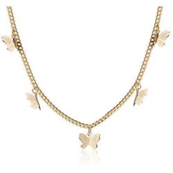 GVUSMIL Butterfly Necklace for Women Girls Y Pendant Choker Chain Necklace Charm Jewelry Gift for Her