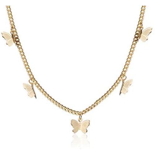 GVUSMIL Butterfly Necklace for Women Girls Y Pendant Choker Chain Necklace Charm Jewelry Gift for Her