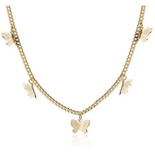 GVUSMIL Butterfly Necklace for Women Girls Y Pendant Choker Chain Necklace Charm Jewelry Gift for Her