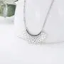 SISGEM RBG Dissent Collar Necklace for Women,S925 Sterling Silver Ruth Bader Ginsburg Pendant Necklace Jewelry Gifts for Girls Ruth RBG Chain Length 18+2