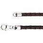 Genuine Brown Black Leather Braided Rope Weave Necklace Pendant Cord for Women for Men Silver Plated 14 16 18 20 24 Inch Genuine Brown Black Leather Braided Rope Weave Necklace Pendant Cord for Women for Men Silver Plated 14 16 18 20 24 Inch