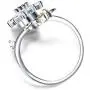 Adjustable Womens Band Birthstone Ring Cubic Zirconia Anti-Anxiety Open Flower and Bee Spinning Rings Girls Rotatable Calming Worry Meditation Ring Birthday Christmas Jewelry Gifts for Relieving Boredom ADHD, Anxiety,Autism
