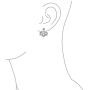 Bridal Large Fashion Vintage Style Leaves Leaf Motif Simulated White Pearl Cubic Zirconia Pave CZ Leaf Bib Statement Necklace Jewelry Set for Women Weddings