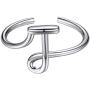 ChicSilver Personalized 925 Sterling Silver Initial Letter Ring A-Z Stackable Ring Handmade Jewelry Adjustable Size 6-10(with Gift Box)
