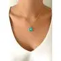 Turquoise Enamel Gold Evil Eye Necklace 18K Plated Chain''18 Inches'' Length Fashion Jewelry Turquoise Enamel Gold Evil Eye Necklace 18K Plated Chain''18 Inches'' Length Fashion Jewelry