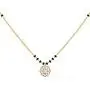 CaratLane Sukriti Diamond Mangalsutra for Women 0.135 Carat (IJ-Color, SI-Clarity) in 14 K Yellow Gold with Jewelry Gift Box