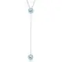 Sterling Silver Round Bezel-Set Blue Topaz or Amethyst Gemstone Lariat 16+2'' Necklace
