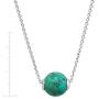 Silpada the World is Yours 6 ct Compressed Stabilized Turquoise Pendant Necklace in Sterling Silver