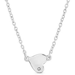 Lucky Feather Sterling Silver Dipped Will You Be My Bridesmaid Necklace with Crystal Accent Stone and Adjustable Chain