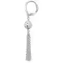 Sterling Silver Dangling Bead Tassel Long Drop Leverback Earrings Sterling Silver Dangling Bead Tassel Long Drop Leverback Earrings