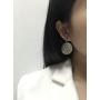 JustMoMoMin Hammered Round Disc Dangle Earrings Polished Circle Drop Earrings for Women Girls Jewelry