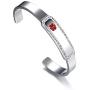 MPRAINBOW MP Stainless Steel CZ Customized Medical Alert ID Bangle Cuff Bracelet,Personalized Engraved