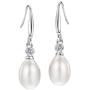 Mints Natural Black Pearl Earrings Sterling Silver Dangle Drop Earrings for Women