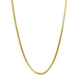 SISGEM 14k Yellow OR White Gold Solid Gold Box Link Chain for Necklace 0.8mm Box Chain with Lobster Claw Clasp Gift for Women