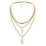 Dainty Multilayer Chain Necklace Gold Plated Lucky Evil Eye Pearl Cross Moon Star Lightning Link Necklace Jewelry for Women Dainty Multilayer Chain Necklace Gold Plated Lucky Evil Eye Pearl Cross Moon Star Lightning Link Necklace Jewelry for Women