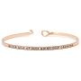 by you Inspirational Positive Quote Message Engraved Thin Cuff Bangle Hook Bracelet