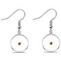 Zuo Bao Mustard Seed Earrings Real Mustard Seed Round Pendant Earrings Religious Jewelry for Baptism Confirmation