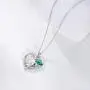 RMREWY 925 Sterling Silver Frog Necklace with Lotus Leaf Heart Love Jewelry Pendant Necklace for Women