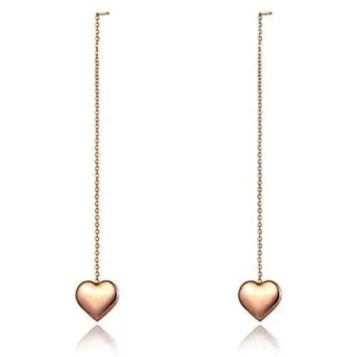 Stainless Steel Love Heart Tassel Earrings Jewelry Cute/Romantic Crystal Dangle Earrings For Women Girls Stainless Steel Love Heart Tassel Earrings Jewelry Cute/Romantic Crystal Dangle Earrings For Women Girls
