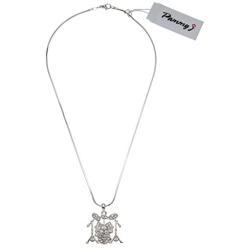 PammyJ Music Jewelry - Drum Set with Clear Crystals Pendant Necklace, 17.5''