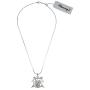 PammyJ Music Jewelry - Drum Set with Clear Crystals Pendant Necklace, 17.5''