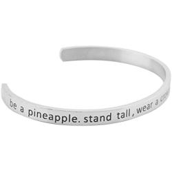 SEIRAA Inspirational Bracelet Be A Pineapple Stand Tall Wear A Crown Cuff Bracelet Gift for her