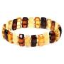 AMBERAGE Natural Baltic Amber Stretch Bracelet for Women - Hand Made from Polished/Certified Baltic Amber Beads