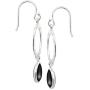 Silpada Dark Halo Natural Black Agate Drop Earrings in Sterling Silver